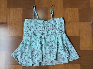 Sky Blue Floral Top