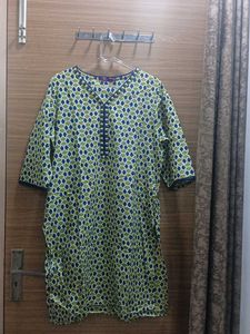 Printed Green Kurta