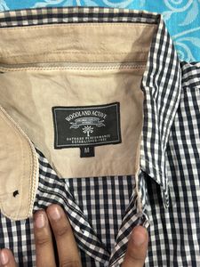 Woodland Black+white Check Shirt(M)