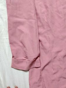 Pink 3/4 Sleeve Button-Down Shirt