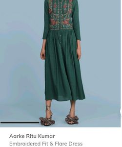 Ritu Kumar Embroidered maxi jacket Dress