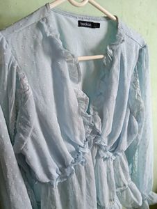 Ice Blue Crop Top