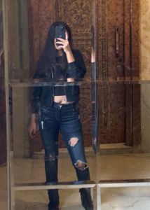 Black Distressed Jeans