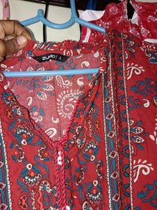 Red Paisley Maxi Dress