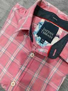 Indian Terrain Pink Half Sleeve Shirt