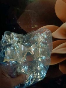 Sliver Diyas Pooja Weight 133.500 Approx