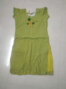 Embroidered Green Tunic Top