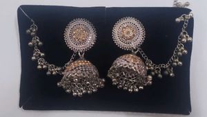 Jhumka Earrings with Chain