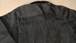 Stylish Black Denim Jacket, M Size