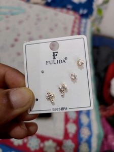 New Stud Earrings Set Of 3