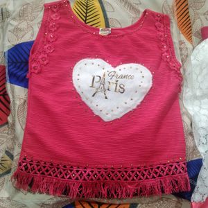 A Brand New Gajri Colour Dress For Girls Shirt And Skirt Size 34 No Weared