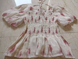 Floral Chiffon Balloon  Top