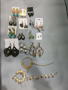Combo Of 14 Earrings And Nosepins 🥳