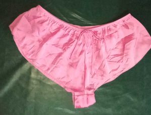 Satin Pink Panties Look Shorts