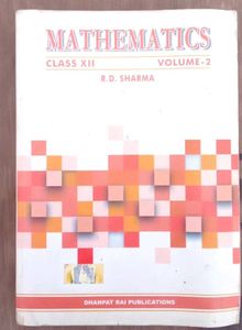 RD Sharma Mathematics Class XII Vol 2