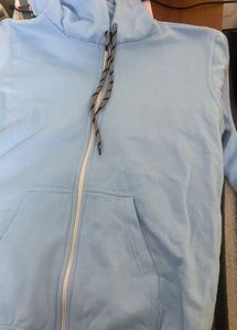 Light Blue Zip-Up Jacket