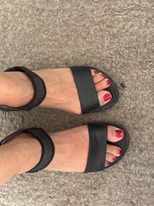 Black Bata wedges for daily wear