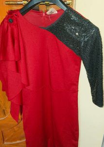 Red & Black Party Dress