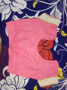 Pearl Less Pink Sarre With Blouse