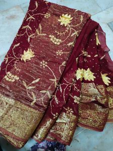 Pure Georgette Beautiful 😍 Saree
