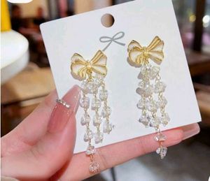 Butterfly Pearl Tassel Earrings
