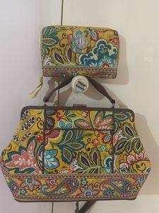 Vera Bradley Purse and Wallet Set