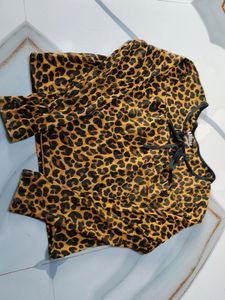 Tiger Print Short Top