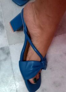Blue Bow heels