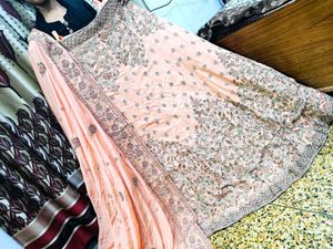 Pink dabka Embroidered Lehenga Choli