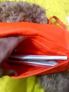 Retro Orange Buckle Shoulder Bag