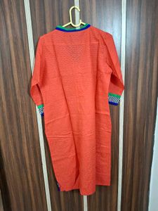 Redish orange Cotton Kurta