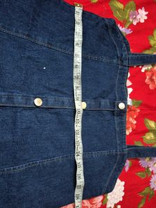 Denim Button-Front Midi Dress