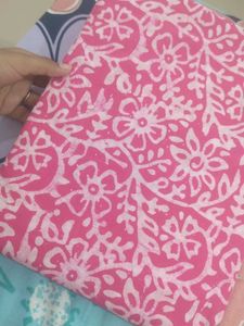 Pink Battika Print Fabric