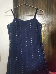 Embroidered Blue Kurti