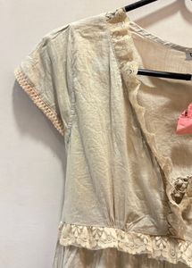 Vintage Lace Trim Corset Top