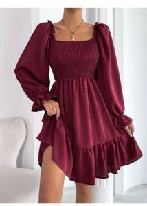 Fit And Flare Maroon Dress