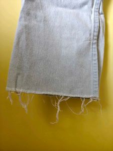 Chalk Wash Straight-Cut Denims