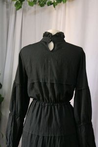 High Neck Black Dress