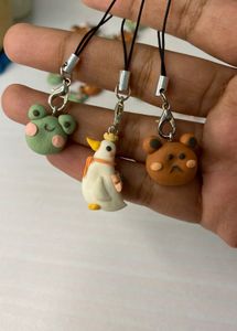 Set of 3 clay charms