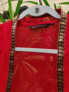 Red Sequin Duster Vest