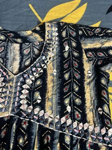 Elegant Printed Kurta mirror work