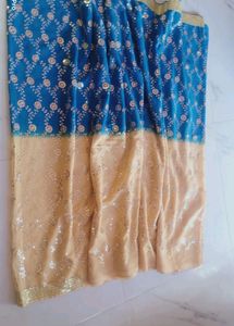 Beautiful Blue Colored Saree.💙