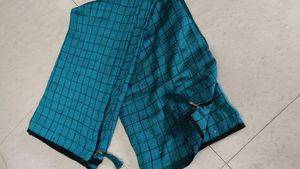 Checks And Red Saree Combo
