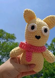 Handmade Crochet Bear with Scarf