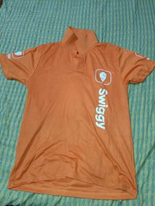 Two Zomato Red T-shirt and  Six Swiggy tshirt
