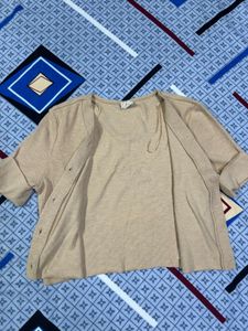 Button Down Crop Top