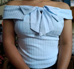 Blue Crop top