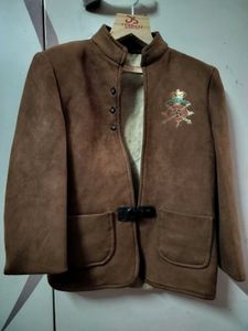 Brown Embroidered Jacket