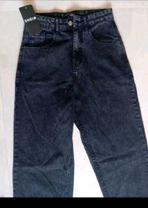 Shein NewBlack Straight Leg Jean