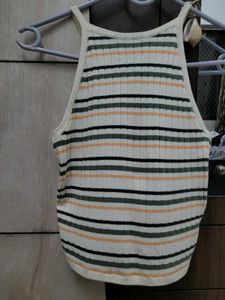 H&amp;M Striped Ribbed Tank Top